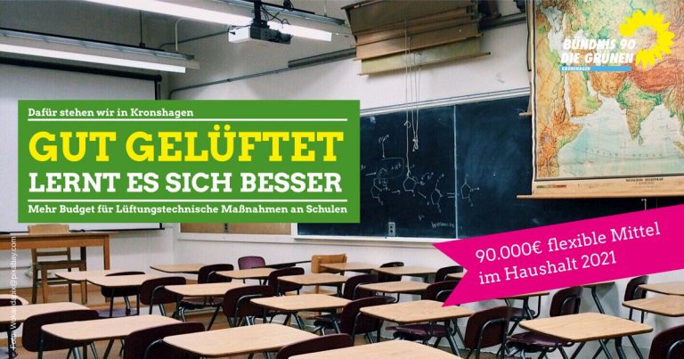 Unterstützung für unsere Schulen: Mehr Budget für lüftungstechnische Maßnahmen