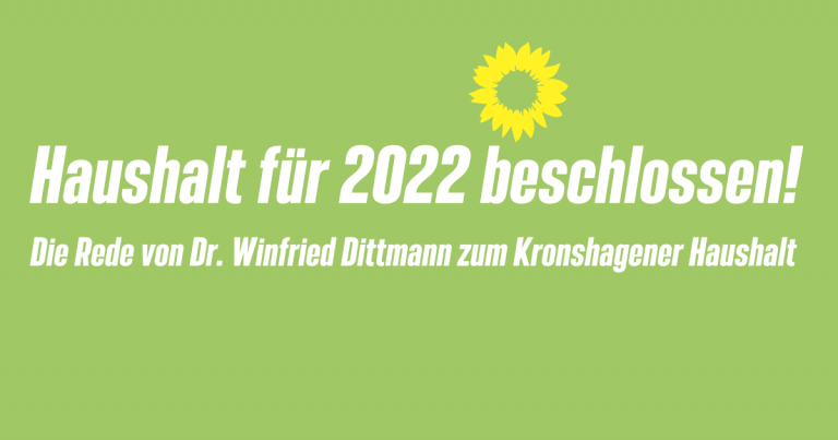 Der Haushalt 2022 für Kronshagen ist beschlossen!